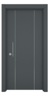 Miniatura puerta de exterior fresada en aluminio Nazan 400 2V1